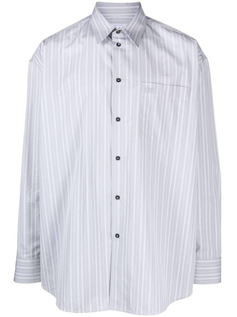 Off-White oversized striped cotton shirt - Grey von Off-White
