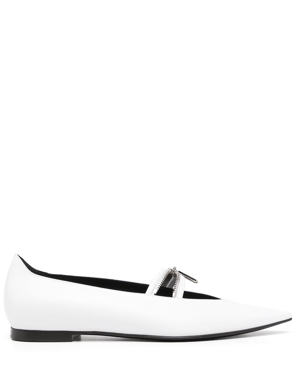 Off-White paperclip-detail ballerina shoes von Off-White