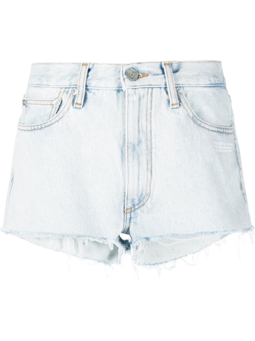 Off-White raw-edge denim shorts - Blue von Off-White