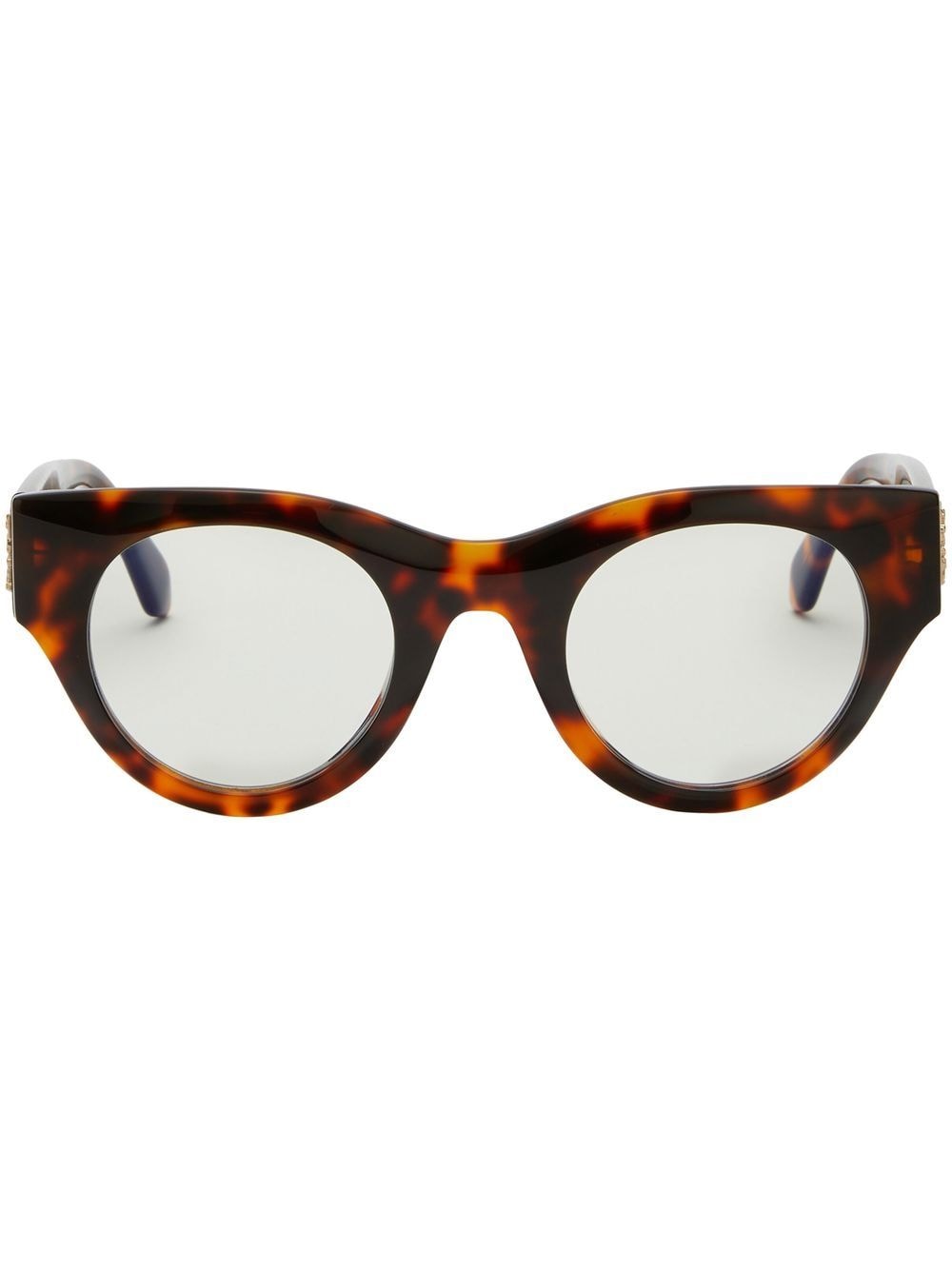 Off-White round-frame tortoiseshell glasses - Blue von Off-White