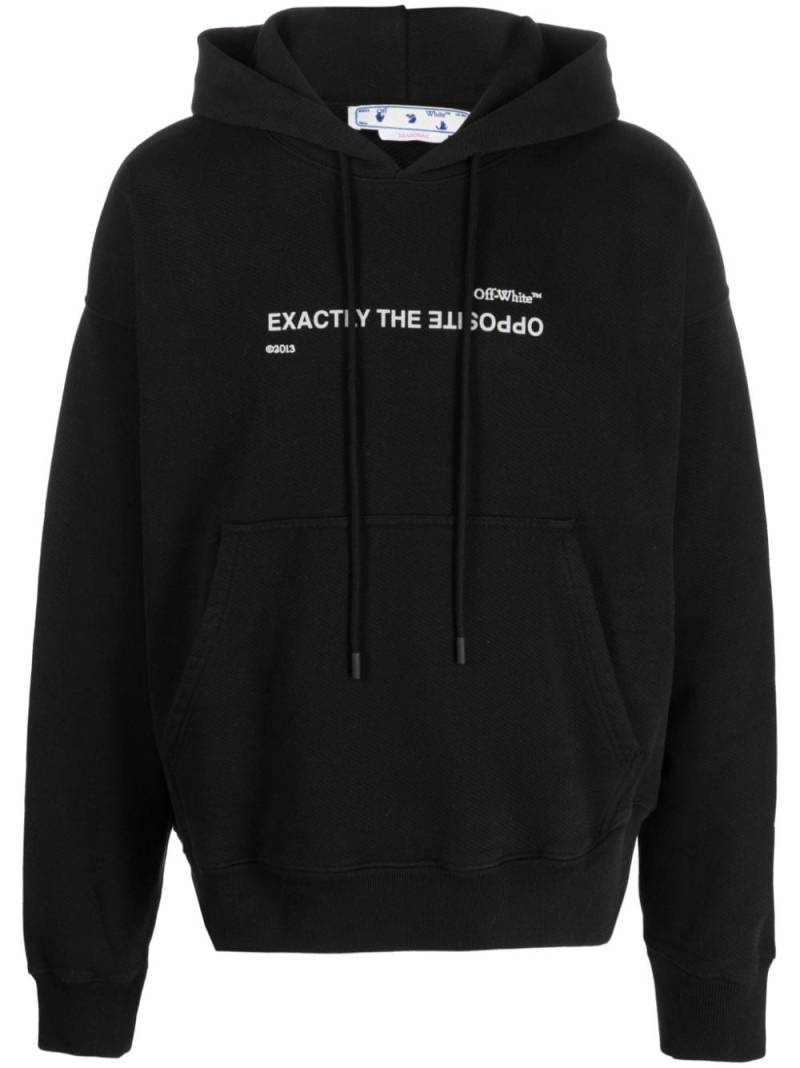 Off-White slogan-print drawstring hoodie - Black von Off-White