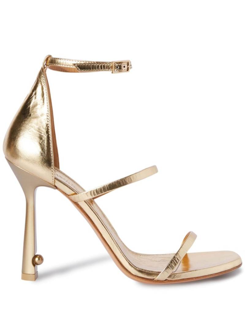 Off-White strappy leather sandals - Gold von Off-White