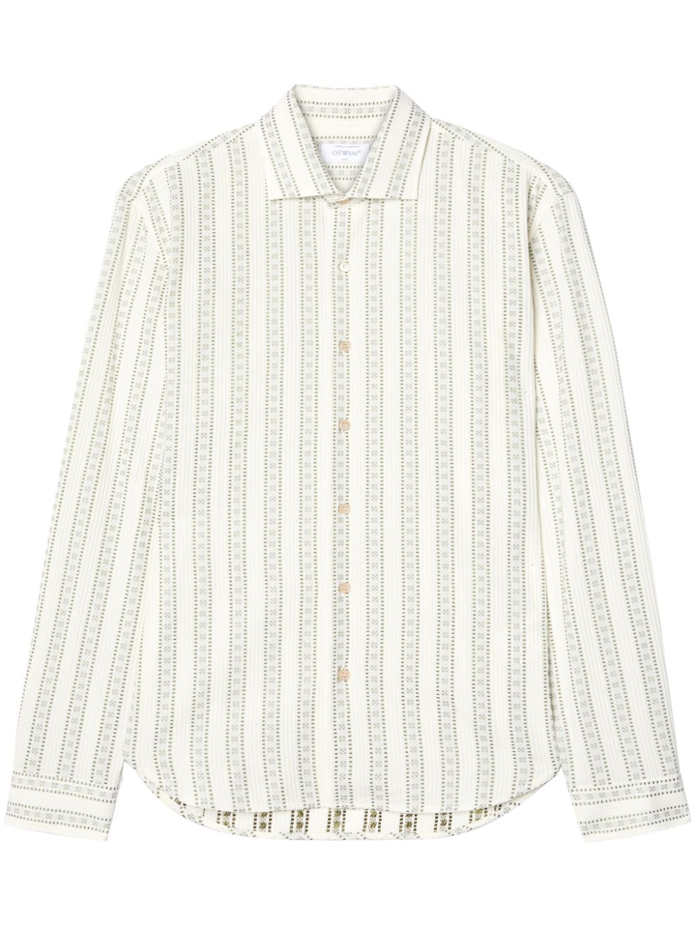 Off-White striped Arrows-print shirt - Neutrals von Off-White