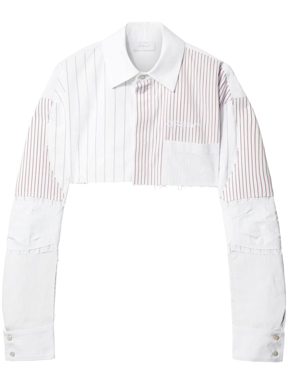 Off-White striped cropped cotton shirt von Off-White