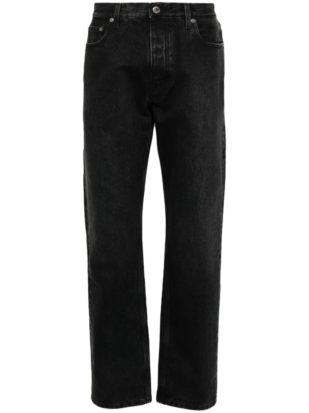 Off-White tapered-leg faded-effect jeans - Black von Off-White
