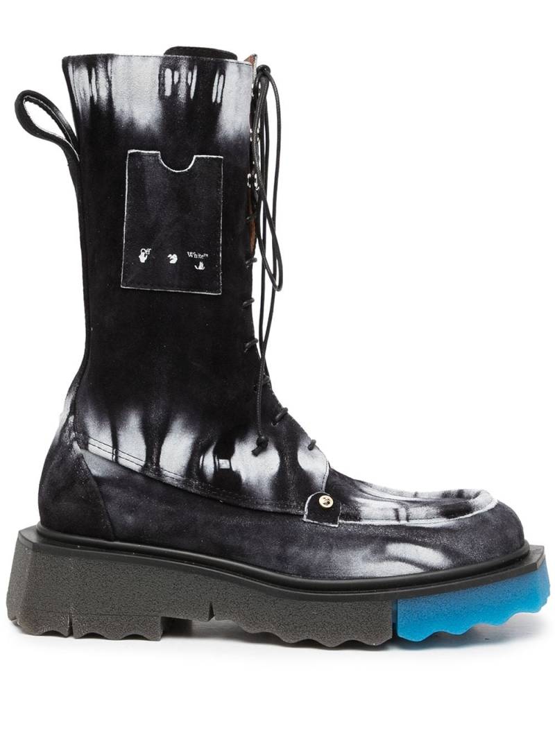 Off-White tie-dye Sponge boots - Black von Off-White