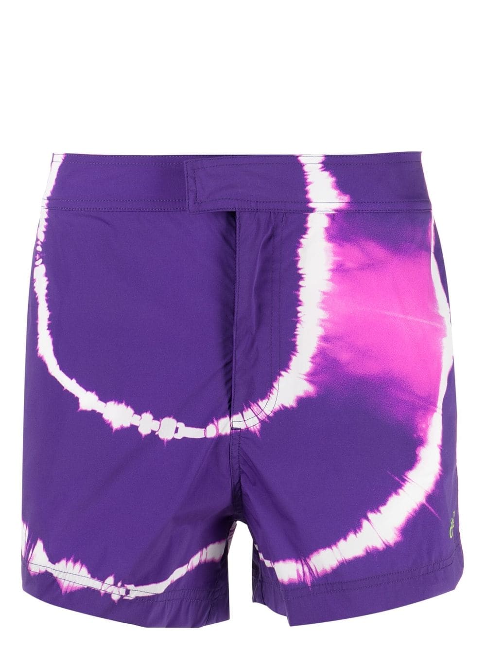 Off-White tie-dye printed shorts - Purple von Off-White