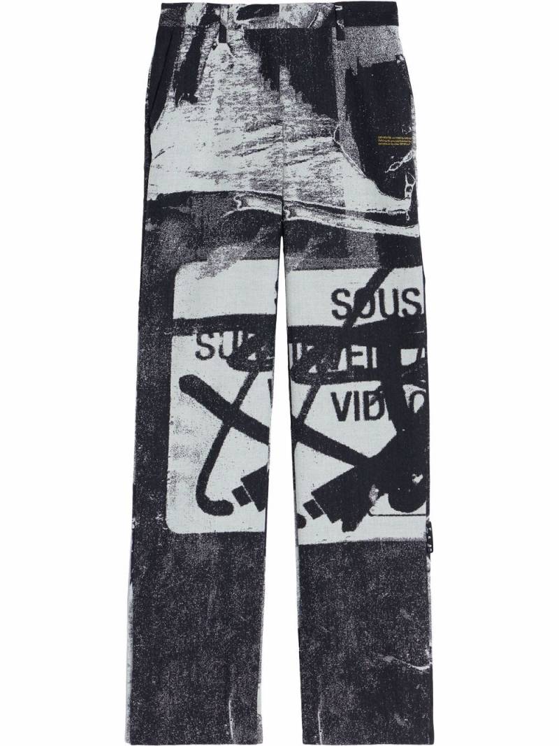 Off-White x Pablo Tomek double straight trousers - Black von Off-White