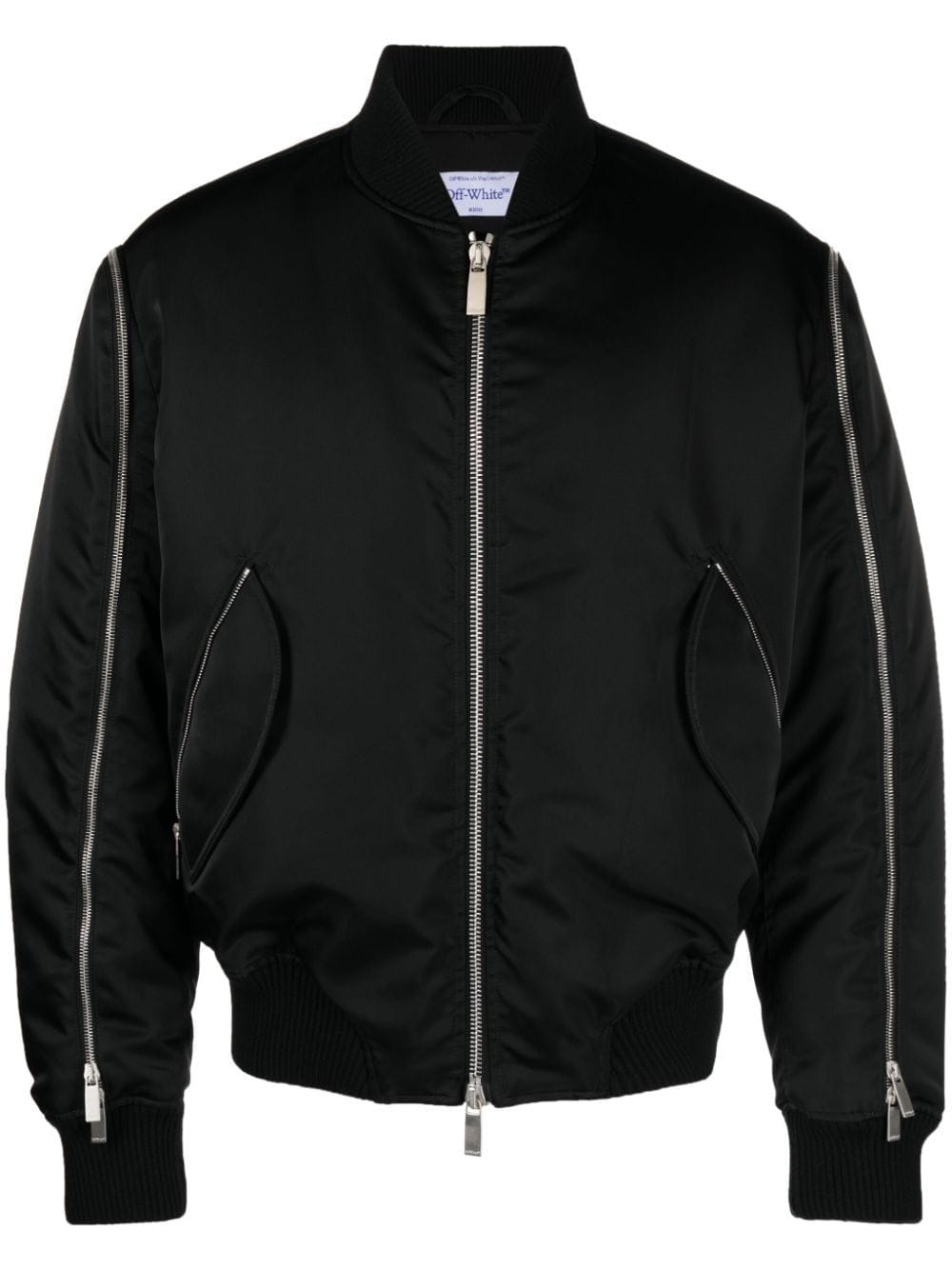 Off-White zip-up bomber jacket - Black von Off-White