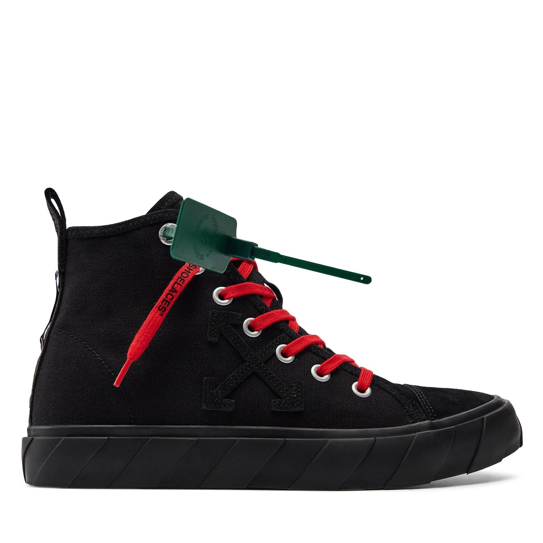 Sneakers aus Stoff Off-White Mid Top Vulcanized Canvas IA119S22LEA0011010 Black von Off-White