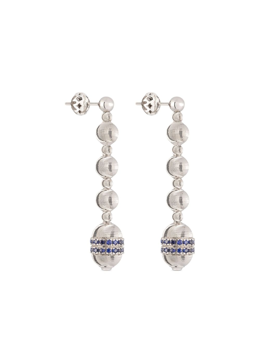 Officina Bernardi 18kt white gold Empire sapphire earrings - Silver von Officina Bernardi