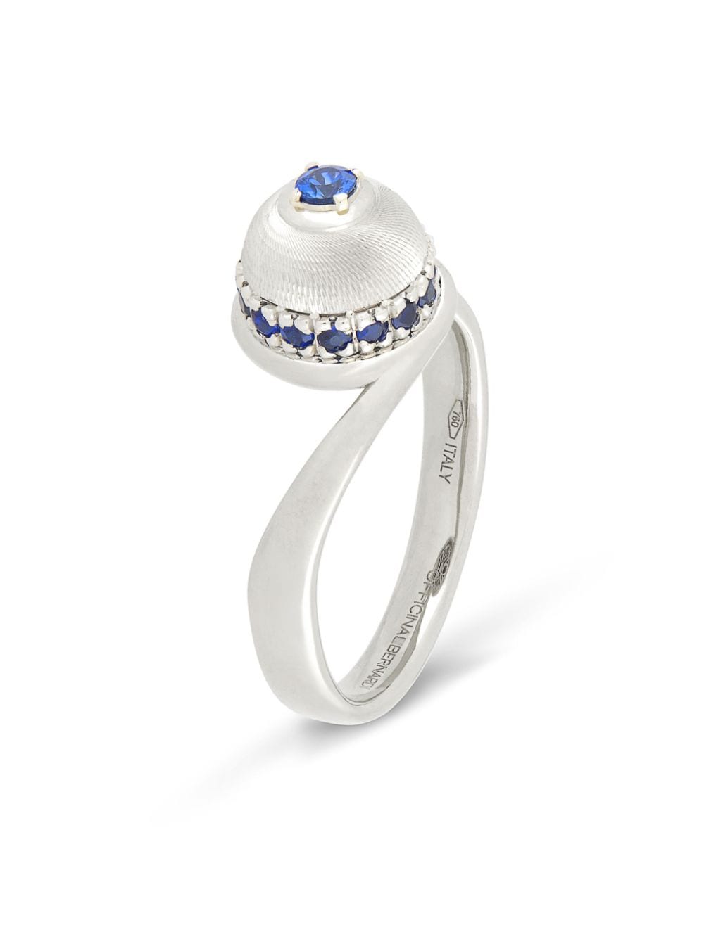 Officina Bernardi 18kt white gold Empire sapphire ring - Silver von Officina Bernardi