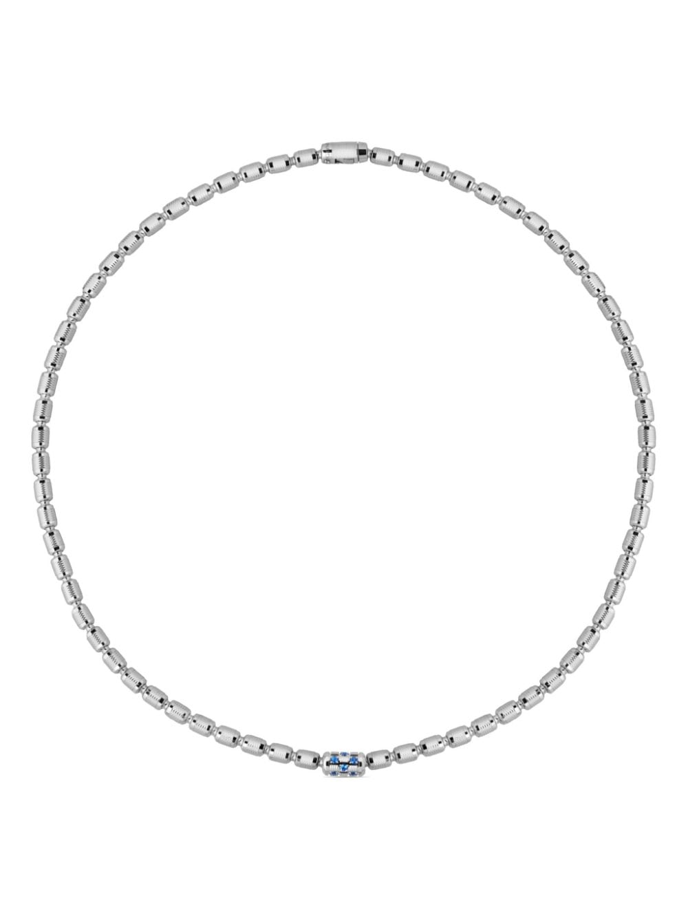 Officina Bernardi 18kt white gold Lumen sapphire and diamond necklace - Silver von Officina Bernardi