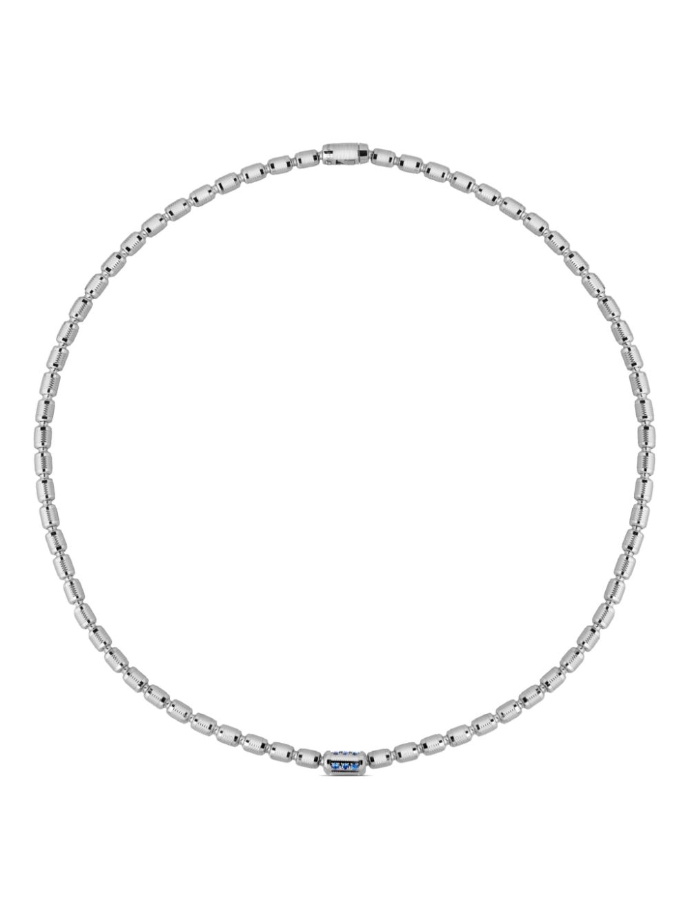 Officina Bernardi 18kt white gold Lumen sapphire and diamond necklace - Silver von Officina Bernardi