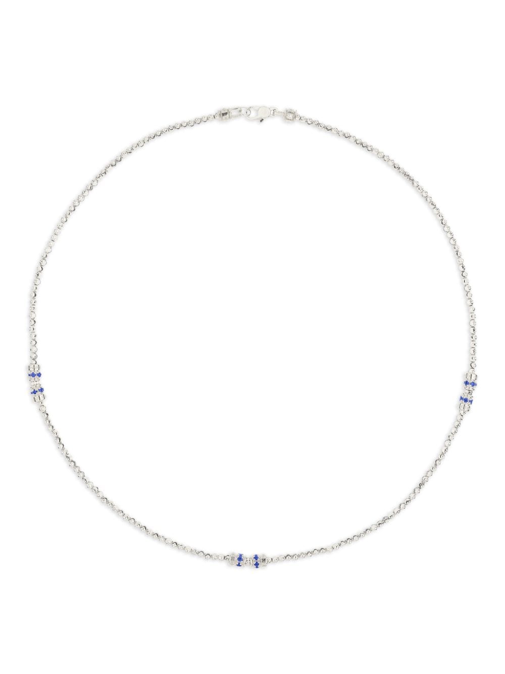 Officina Bernardi 18kt white gold Moon sapphire necklace - Silver von Officina Bernardi