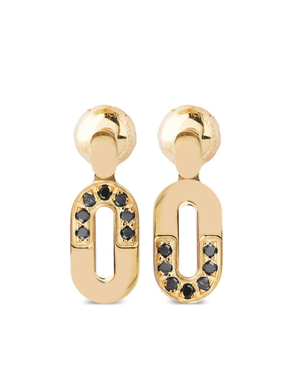 Officina Bernardi 18kt yellow gold Dea diamond drop earrings von Officina Bernardi