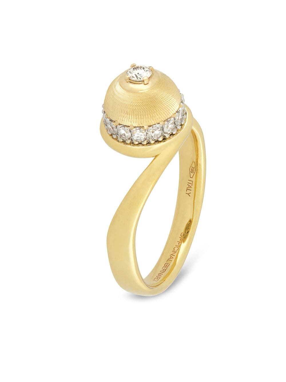 Officina Bernardi 18kt yellow gold Empire diamond ring von Officina Bernardi