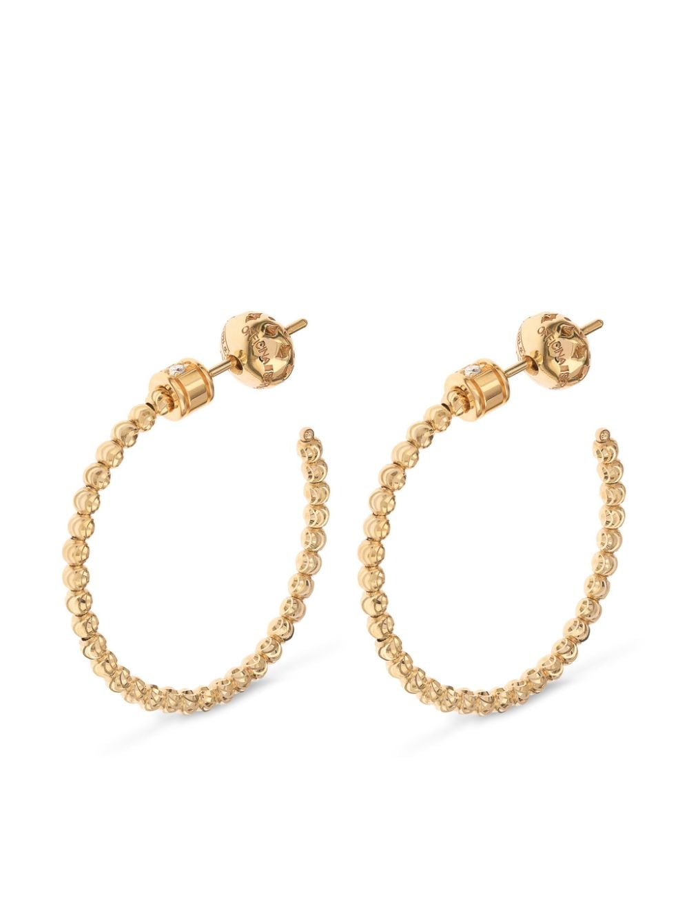 Officina Bernardi 18kt yellow gold Moon diamond hoop earrings von Officina Bernardi