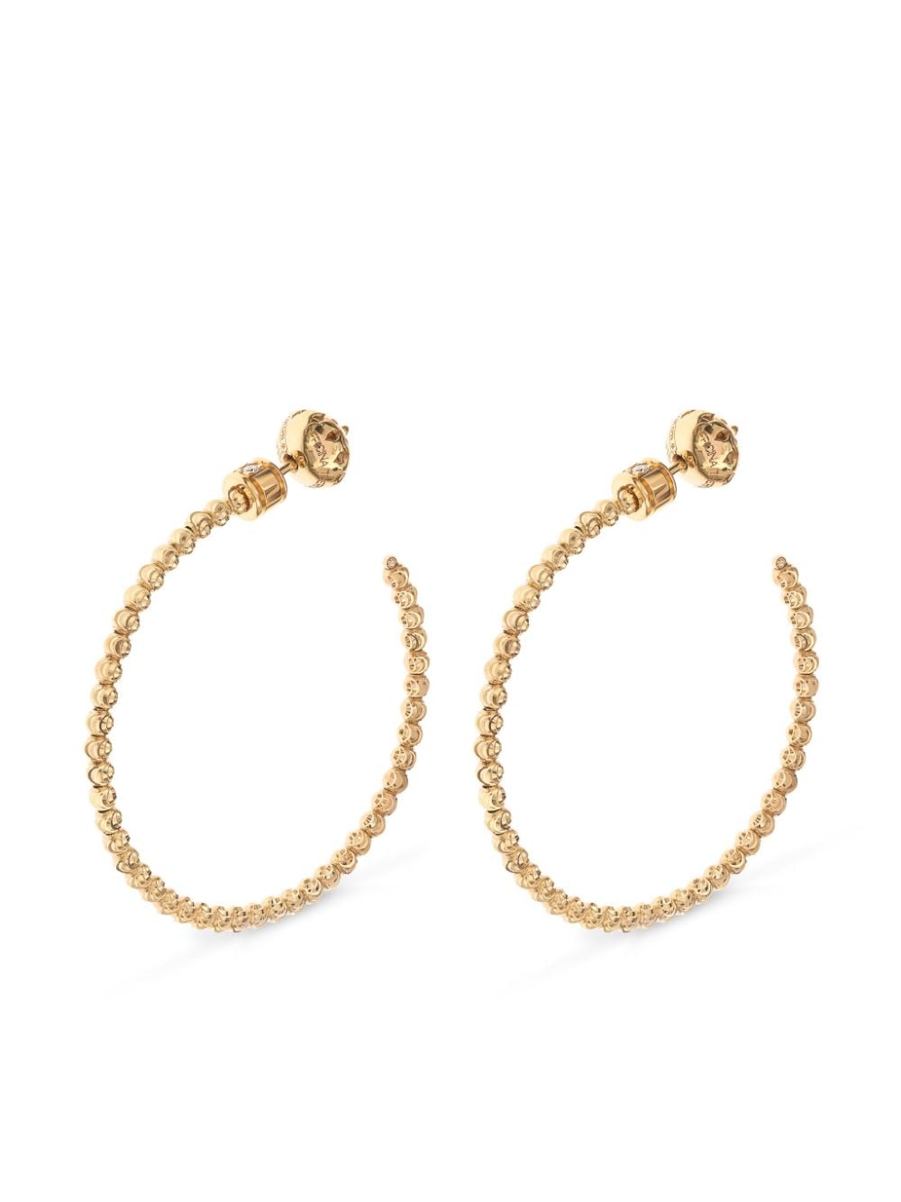 Officina Bernardi 18kt yellow gold Moon diamond large hoop earrings von Officina Bernardi
