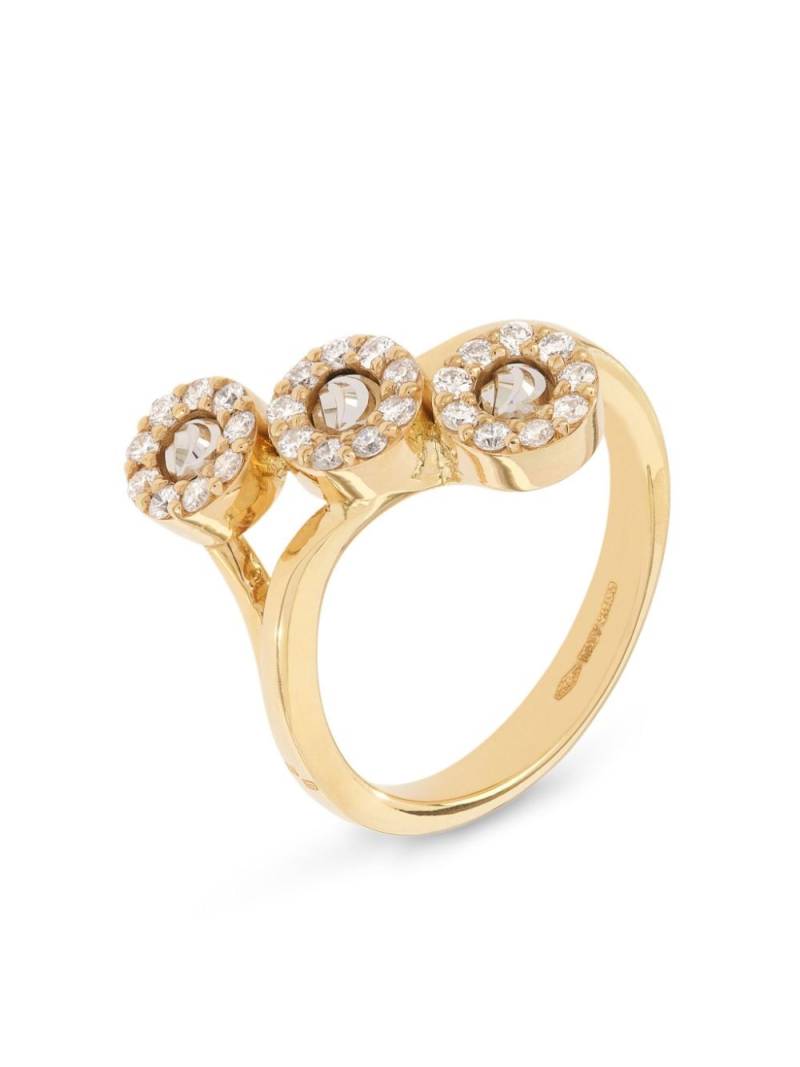 Officina Bernardi 18kt yellow gold Moon diamond ring von Officina Bernardi