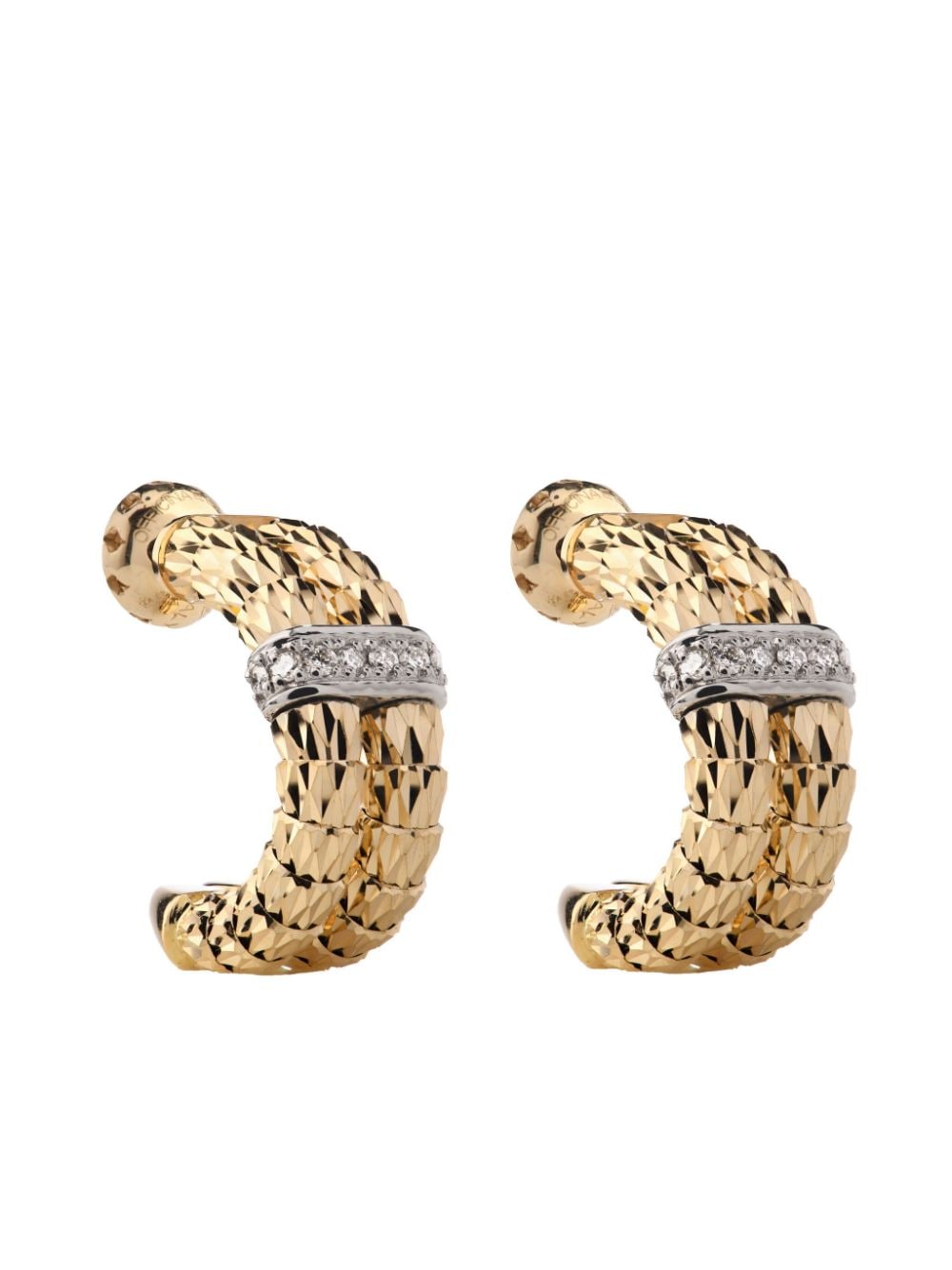 Officina Bernardi 18kt yellow gold Ophidia diamond earrings von Officina Bernardi