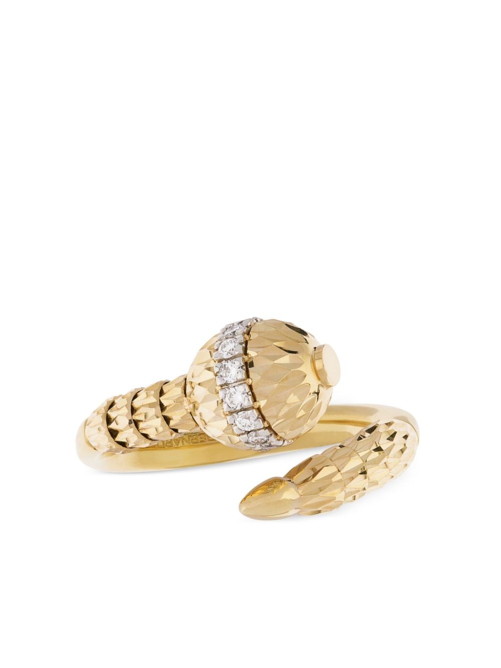 Officina Bernardi 18kt yellow gold Ophidia diamond ring von Officina Bernardi