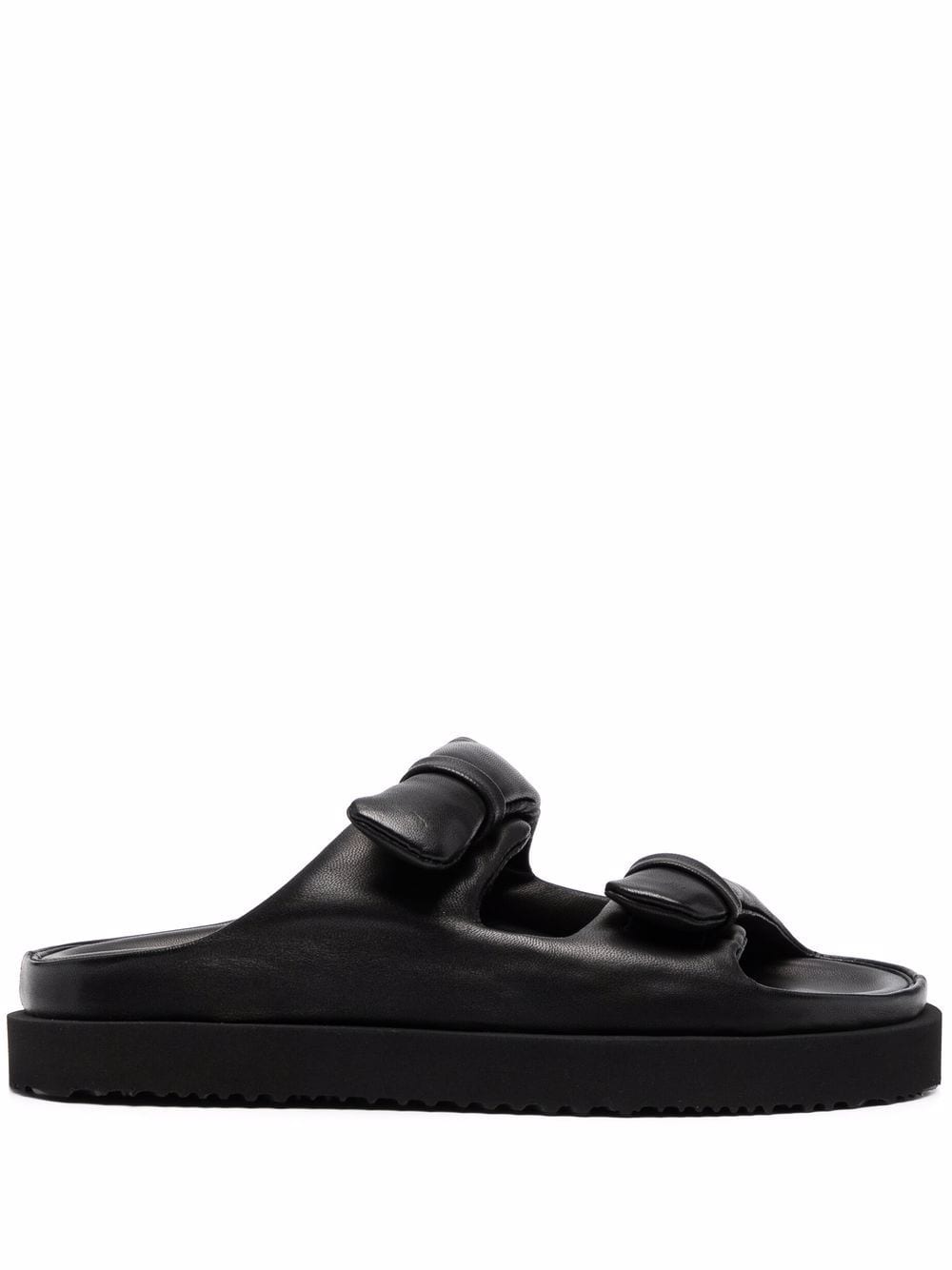 Officine Creative Chora 101 padded leather slides - Black von Officine Creative