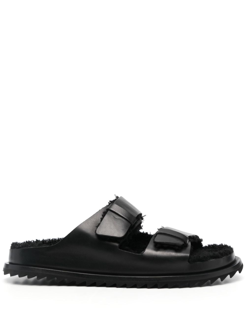 Officine Creative Introspectus leather slides - Black von Officine Creative