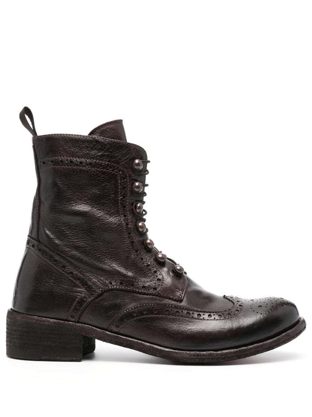 Officine Creative Lison 058 40mm lace-up leather boots - Brown von Officine Creative