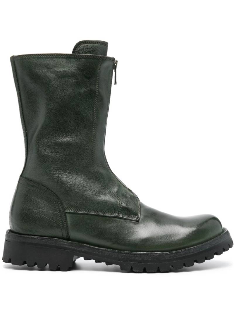 Officine Creative Loraine 015 round-toe leather boots - Green von Officine Creative