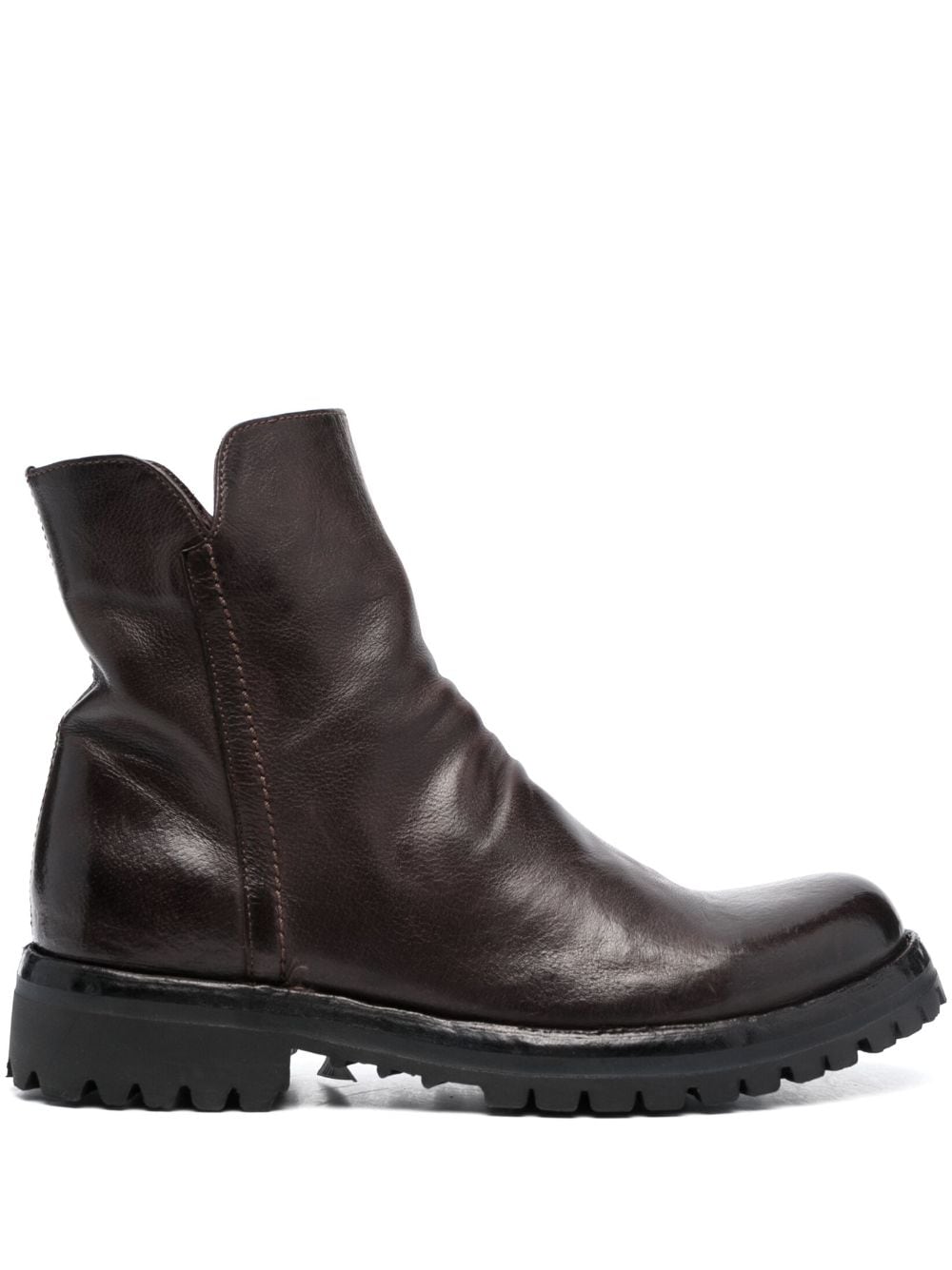 Officine Creative Loraine zip-up leather boots - Brown von Officine Creative