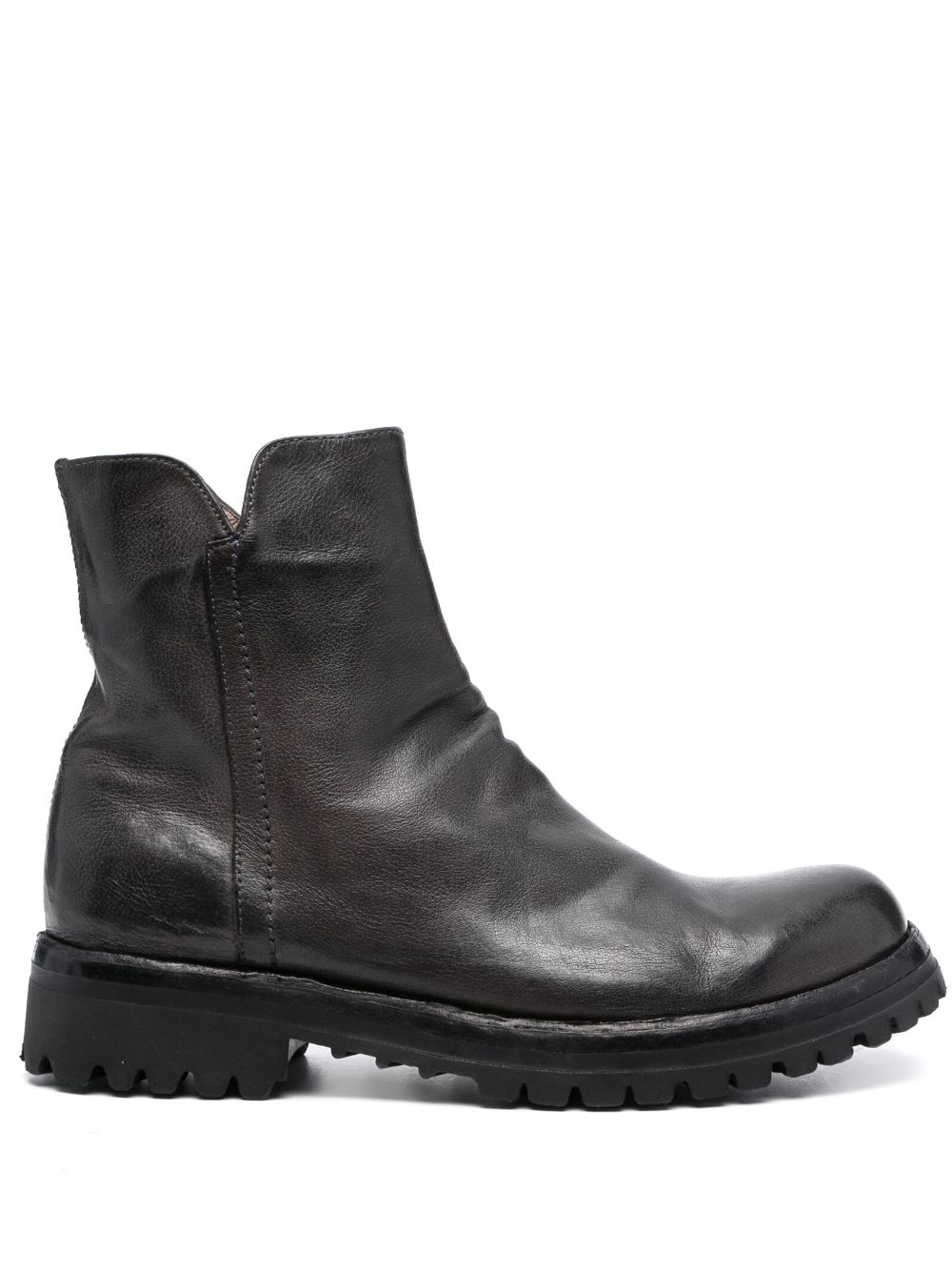 Officine Creative Loraine zip-up leather boots - Grey von Officine Creative