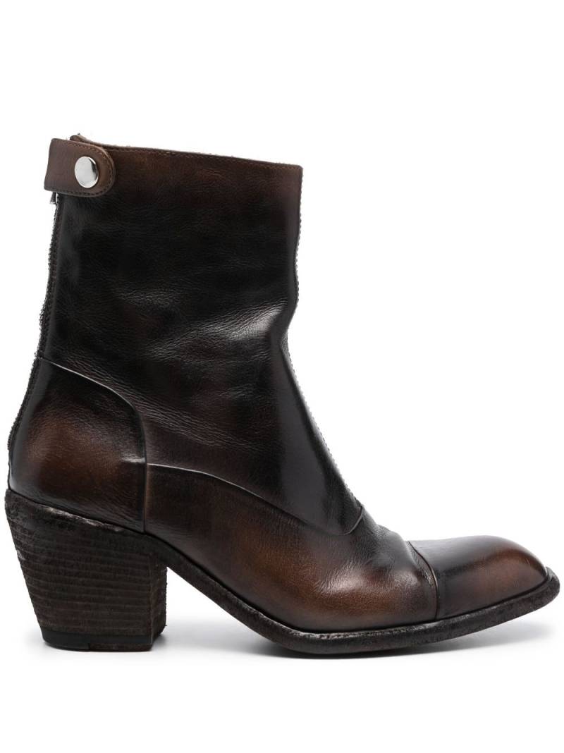 Officine Creative Sydne 70mm leather boots - Brown von Officine Creative