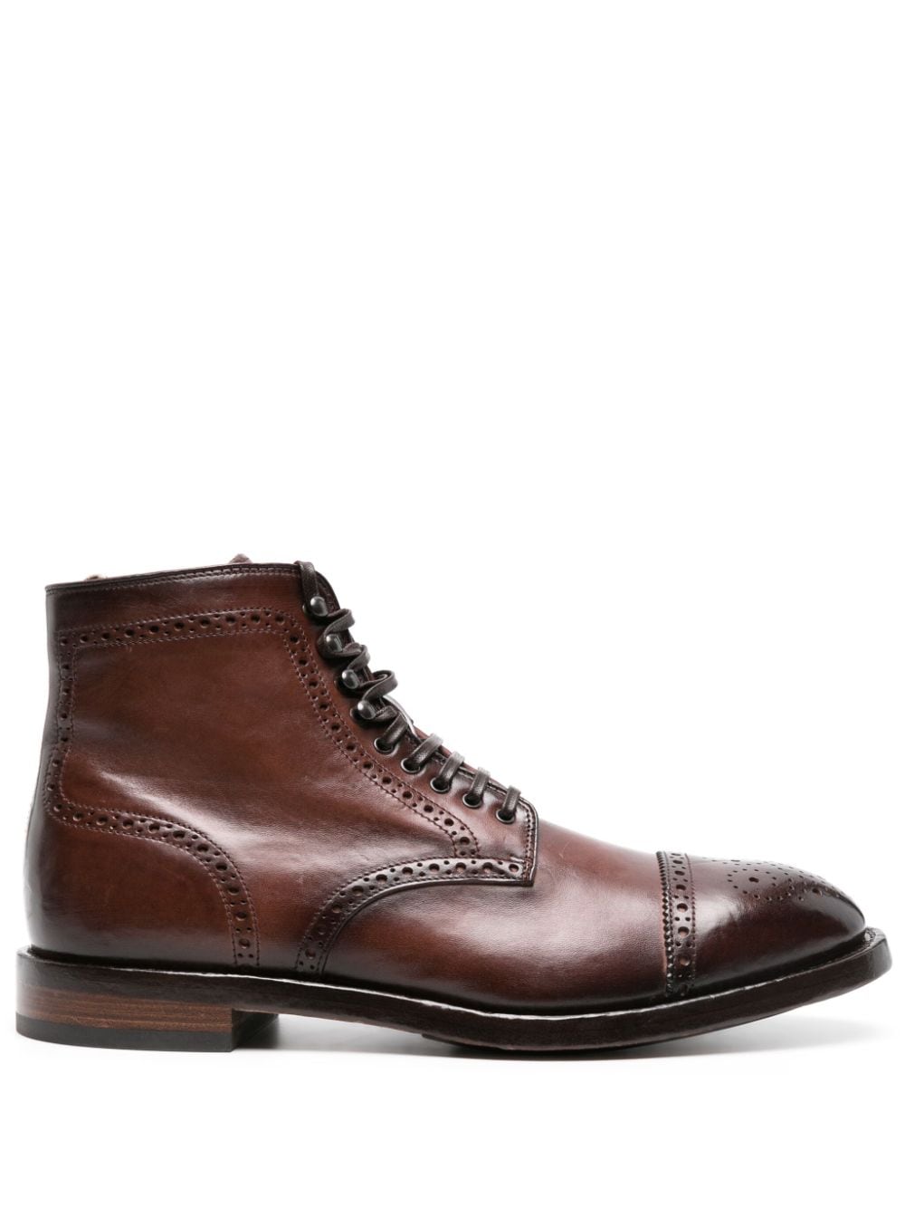 Officine Creative Temple 004 leather lace-up boots - Brown von Officine Creative