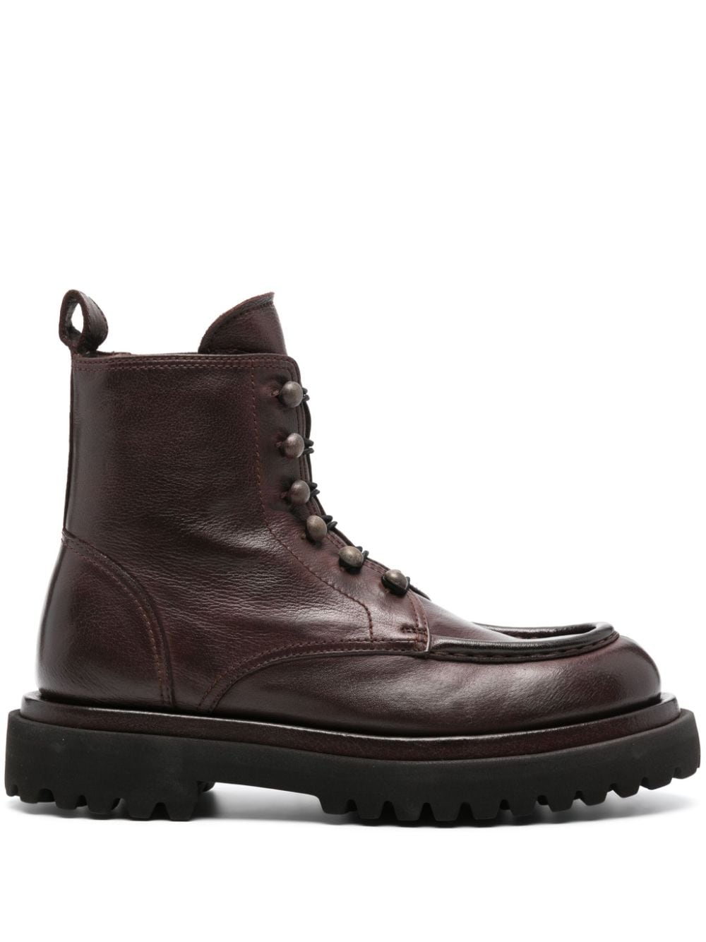 Officine Creative Wisal DD 103 lace-up leather boots - Brown von Officine Creative
