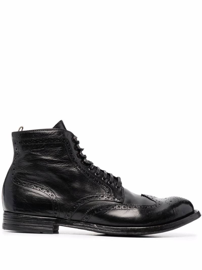 Officine Creative anatomia leather lace-up boots - Black von Officine Creative