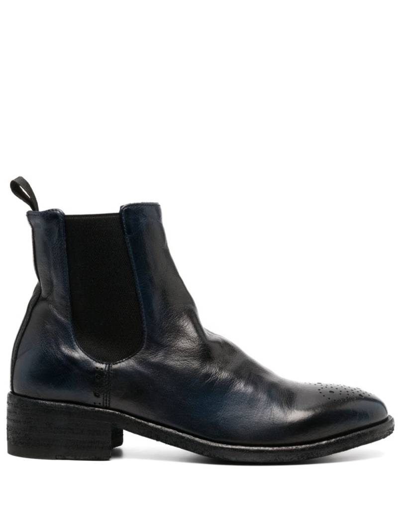 Officine Creative elasticated side-panels leather boots - Blue von Officine Creative