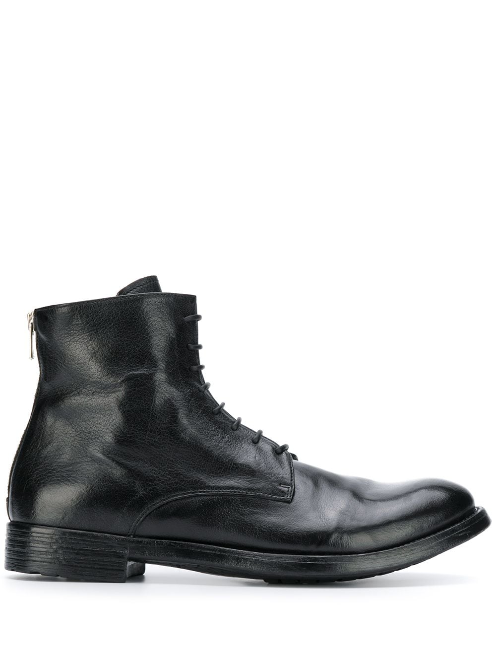 Officine Creative flat lace-up boots - Black von Officine Creative