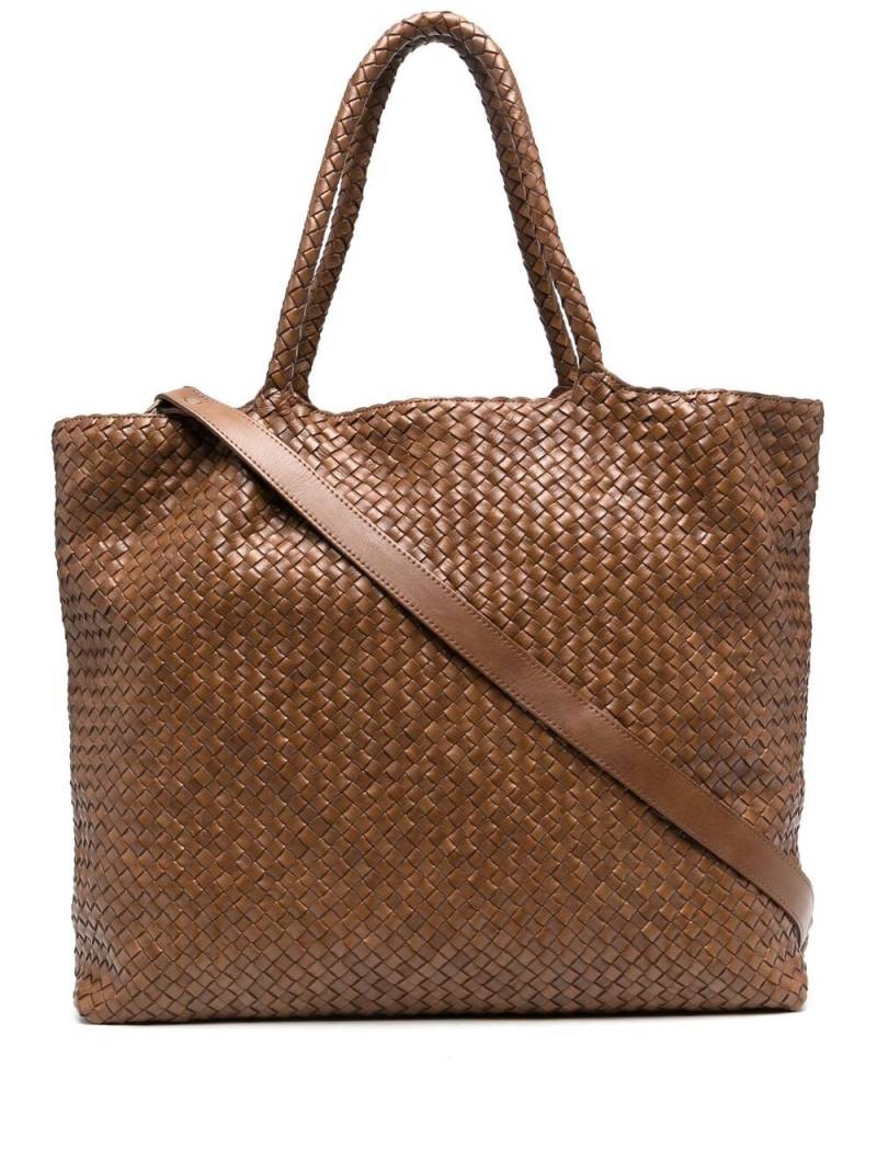 Officine Creative interwoven-design tote bag - Brown von Officine Creative