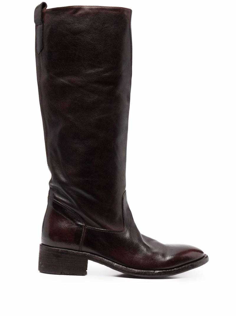 Officine Creative knee-length leather boots - Brown von Officine Creative