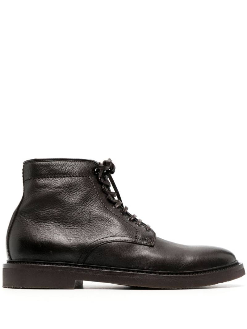 Officine Creative lace-up leather ankle boots - Brown von Officine Creative