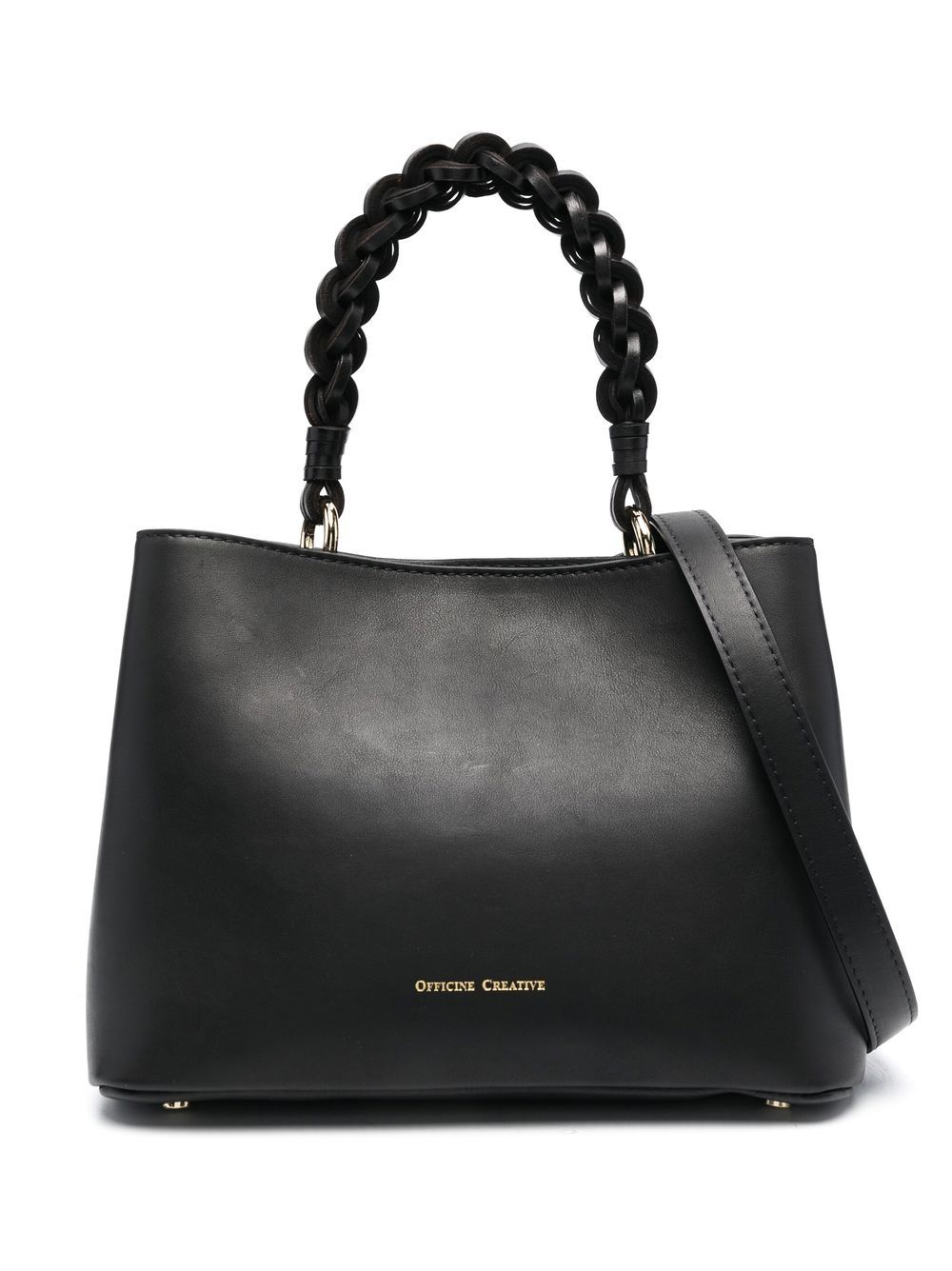 Officine Creative logo-detail leather tote bag - Black von Officine Creative