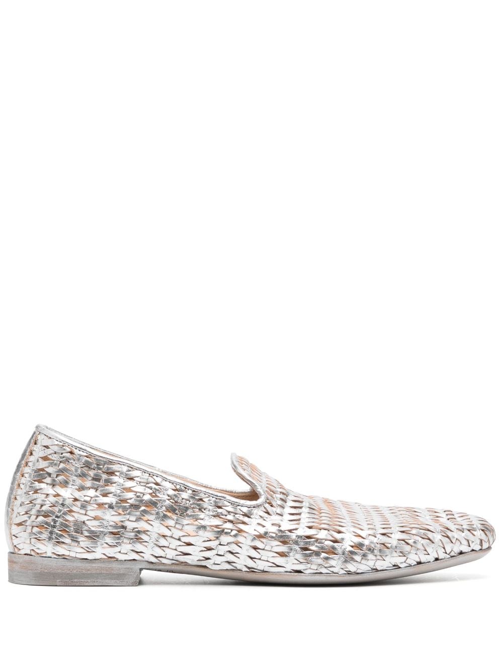 Officine Creative metallic-effect calf-leather loafers - Silver von Officine Creative