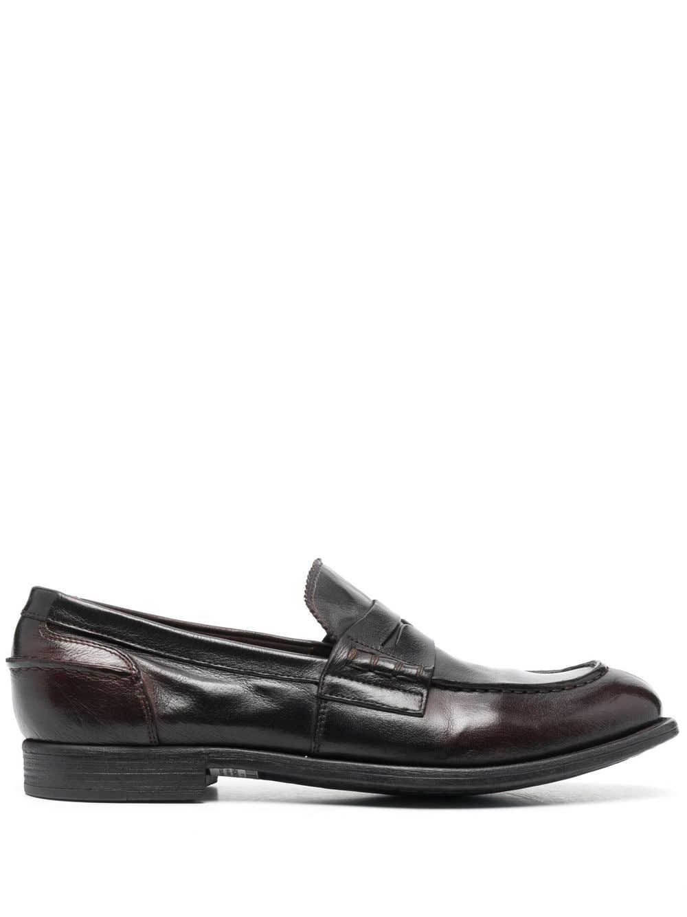 Officine Creative penny-slot leather loafers - Brown von Officine Creative