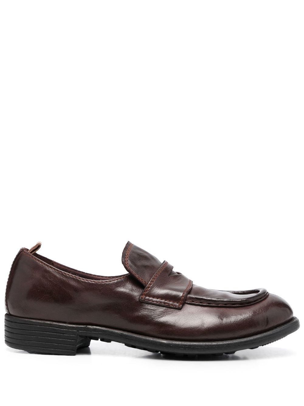 Officine Creative polished-finish slip-on loafers - Brown von Officine Creative