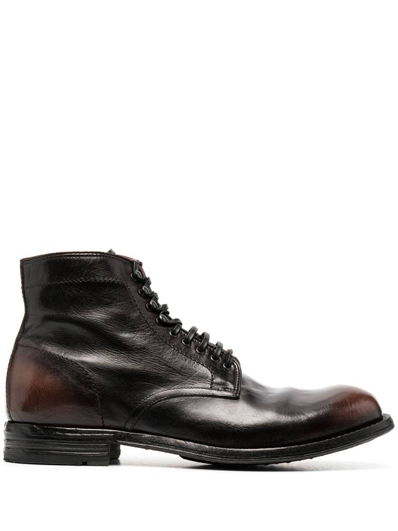 Officine Creative polished lace-up ankle boots - Black von Officine Creative