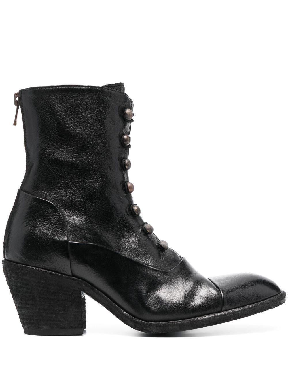 Officine Creative round-toe 70mm ankle boots - Black von Officine Creative