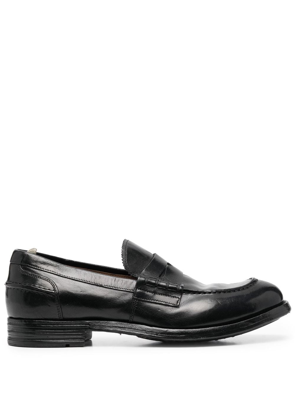 Officine Creative slip-on leather penny loafers - Black von Officine Creative