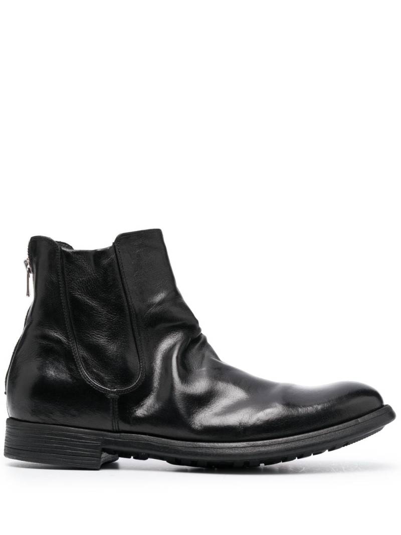 Officine Creative zip-up leather ankle boots - Black von Officine Creative