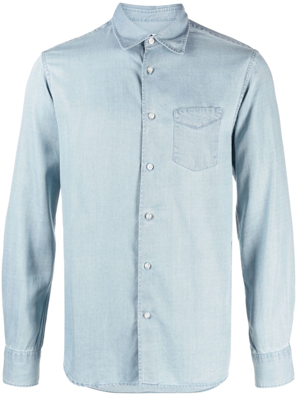 Officine Generale button-up lyocell shirt - Blue von Officine Generale